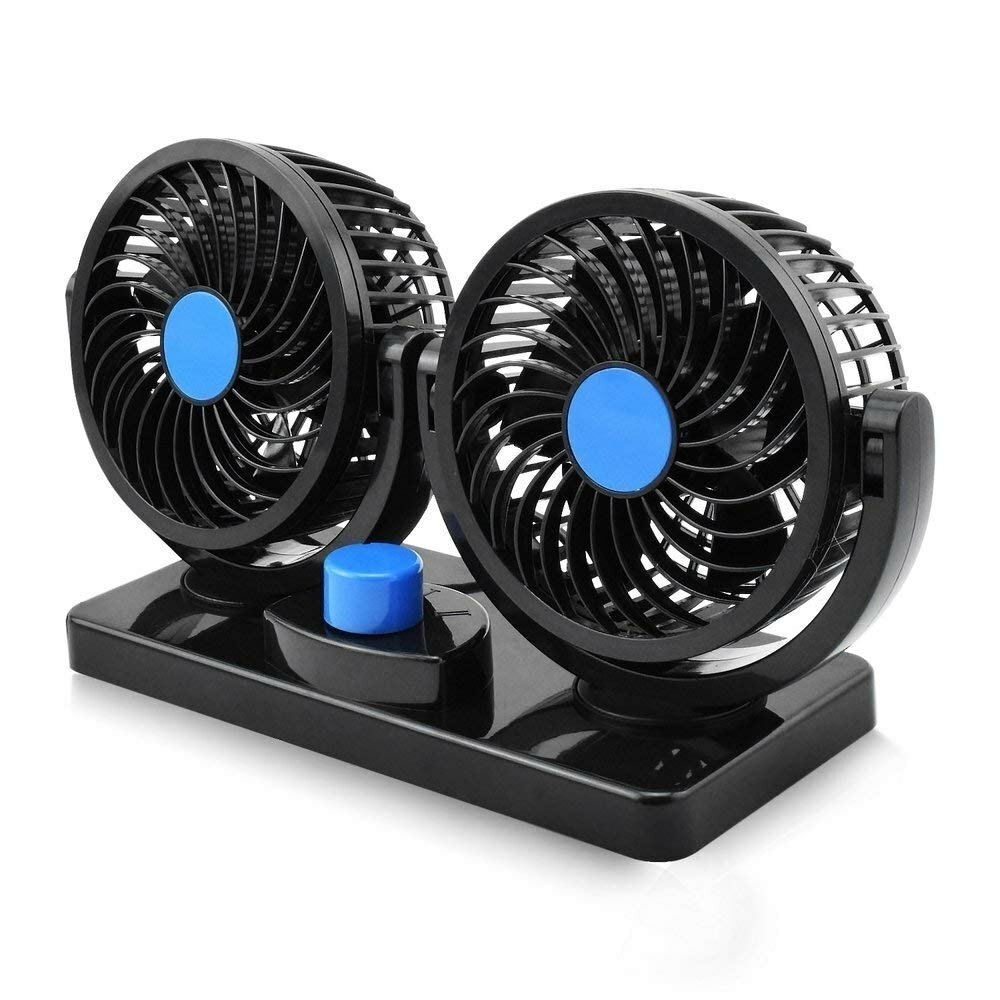 ABS Plastic Black Mitchell Double Headed Vehicle Fan, For Car Dashboard, Model Name/Number: Mars T304