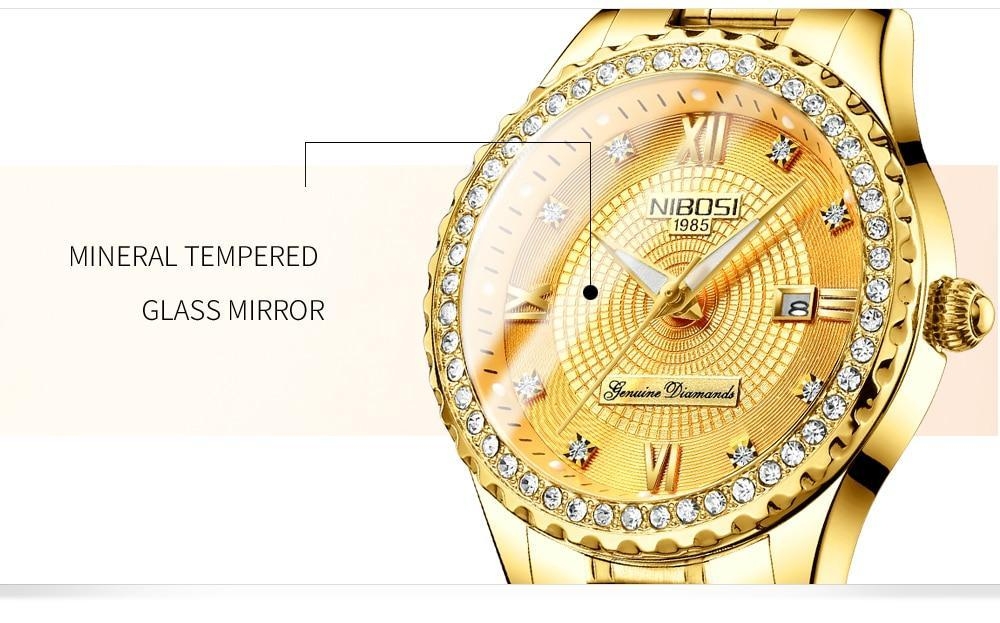 NIBOSI Gold Watch Women 2018 Luxury Brand Women Watches Waterproof Fashion Dress Diamond Quartz Brand Lady Wrist Watches Saat    (7)