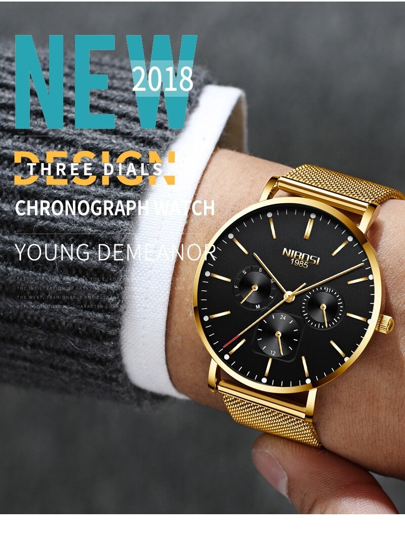 NIBOSI Luxury Brand 2018 Men Watches Ultra Thin Watches For Men Famous Brand Watch With Date men waterproof Relogio Masculino (6)