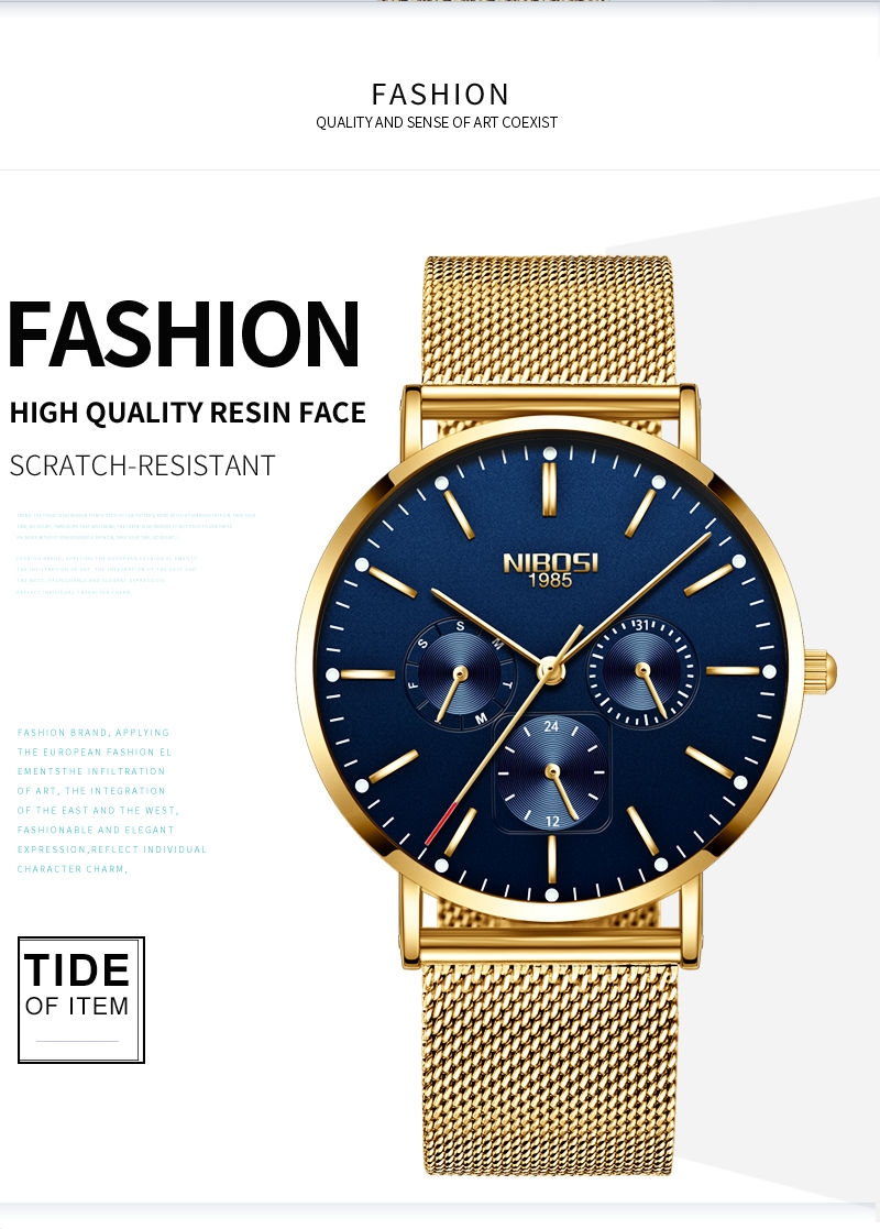 NIBOSI Luxury Brand 2018 Men Watches Ultra Thin Watches For Men Famous Brand Watch With Date men waterproof Relogio Masculino (2)