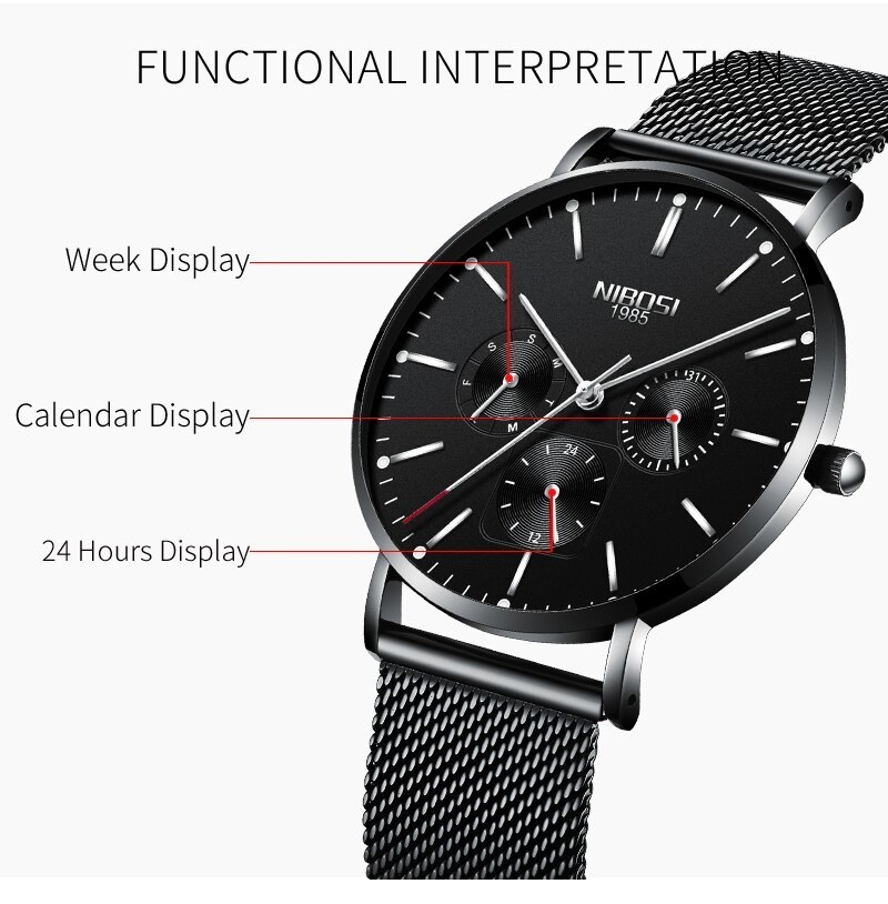 NIBOSI Luxury Brand 2018 Men Watches Ultra Thin Watches For Men Famous Brand Watch With Date men waterproof Relogio Masculino (9)