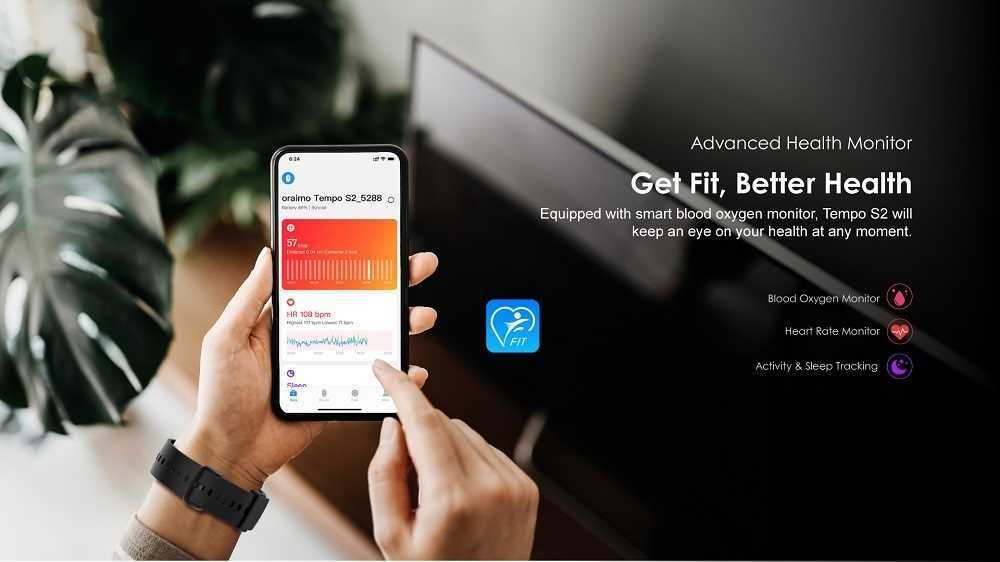 Oraimo Tempo S2 Smartwatch OSW-11N (Black)