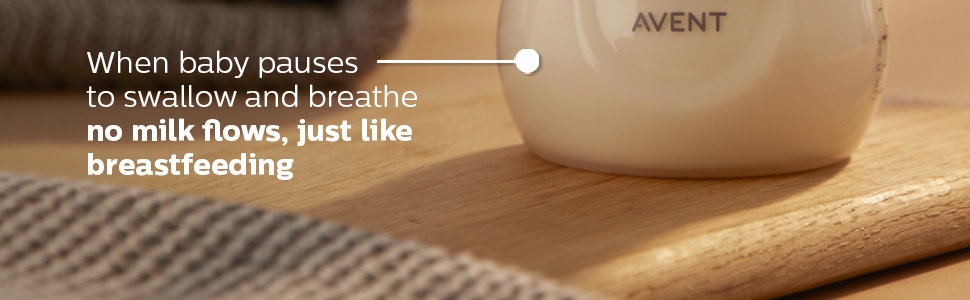 When baby pauses to swallow and breathe no milk flows