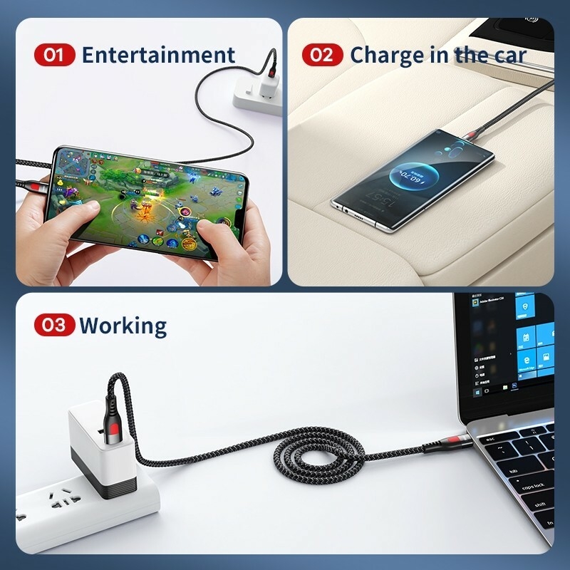 REMAX RC-195 PD65W Fast Charging Cable 1m-Black