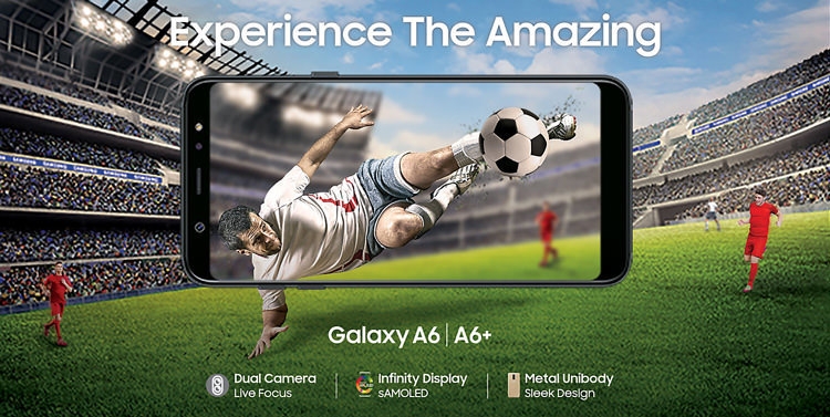 تصميم هاتف Samsung Galaxy A6 (2018)