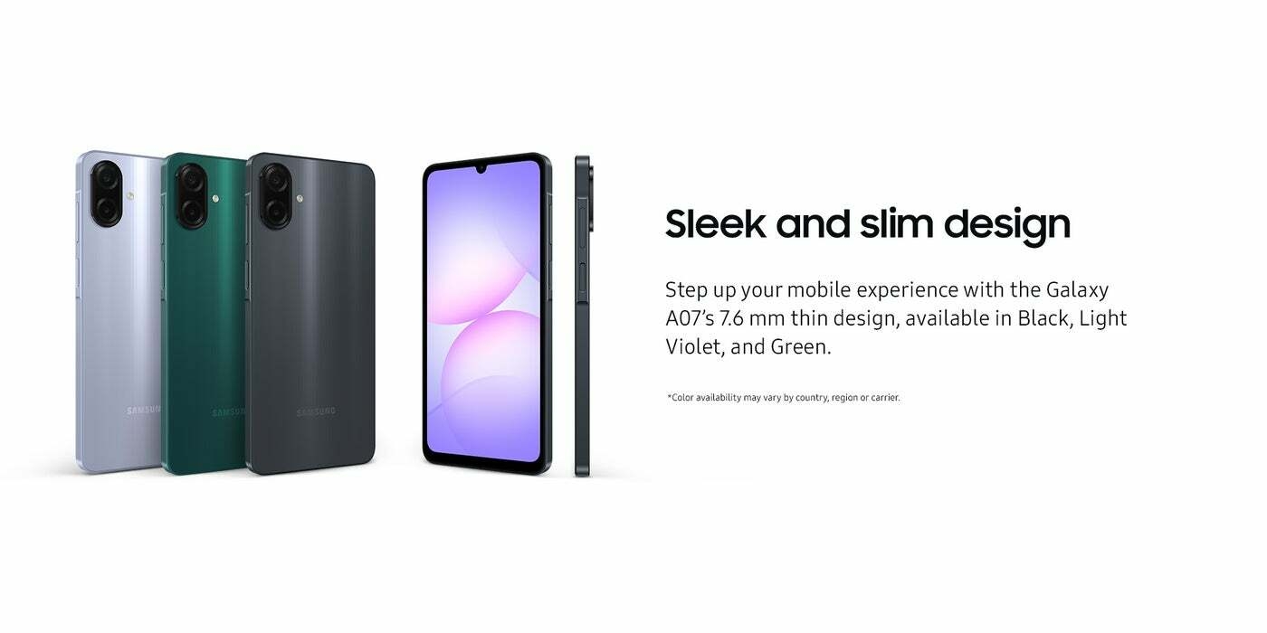 Samsung Galaxy A07 – 4GB RAM – 128GB – Black