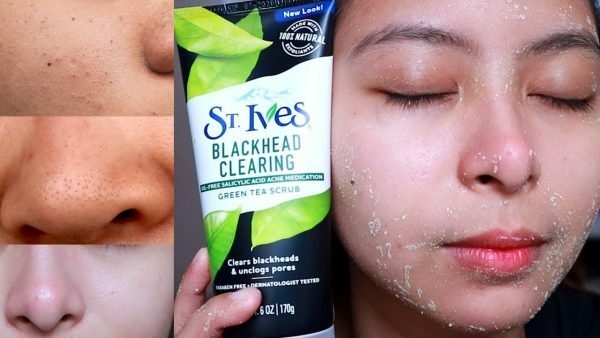 Sữa rửa mặt trị mụn hương trà xanh St. Ives Blackhead Clearing Green Tea &  Bamboo Scrub - MAISON STORE