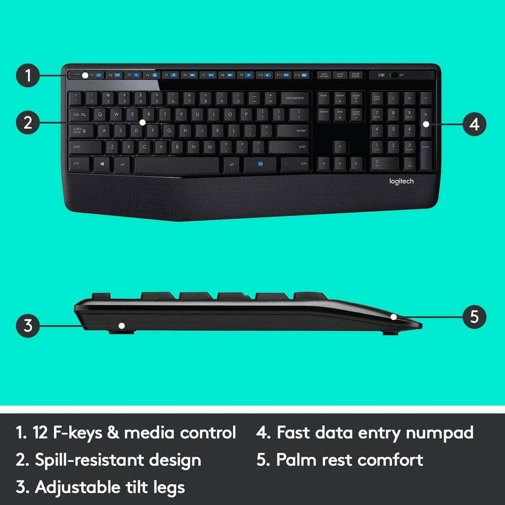 Logitech® MK345 Wireless Combo - ARA (102) - 2.4GHZ - INTNL - 948 - 920-010068 - Black