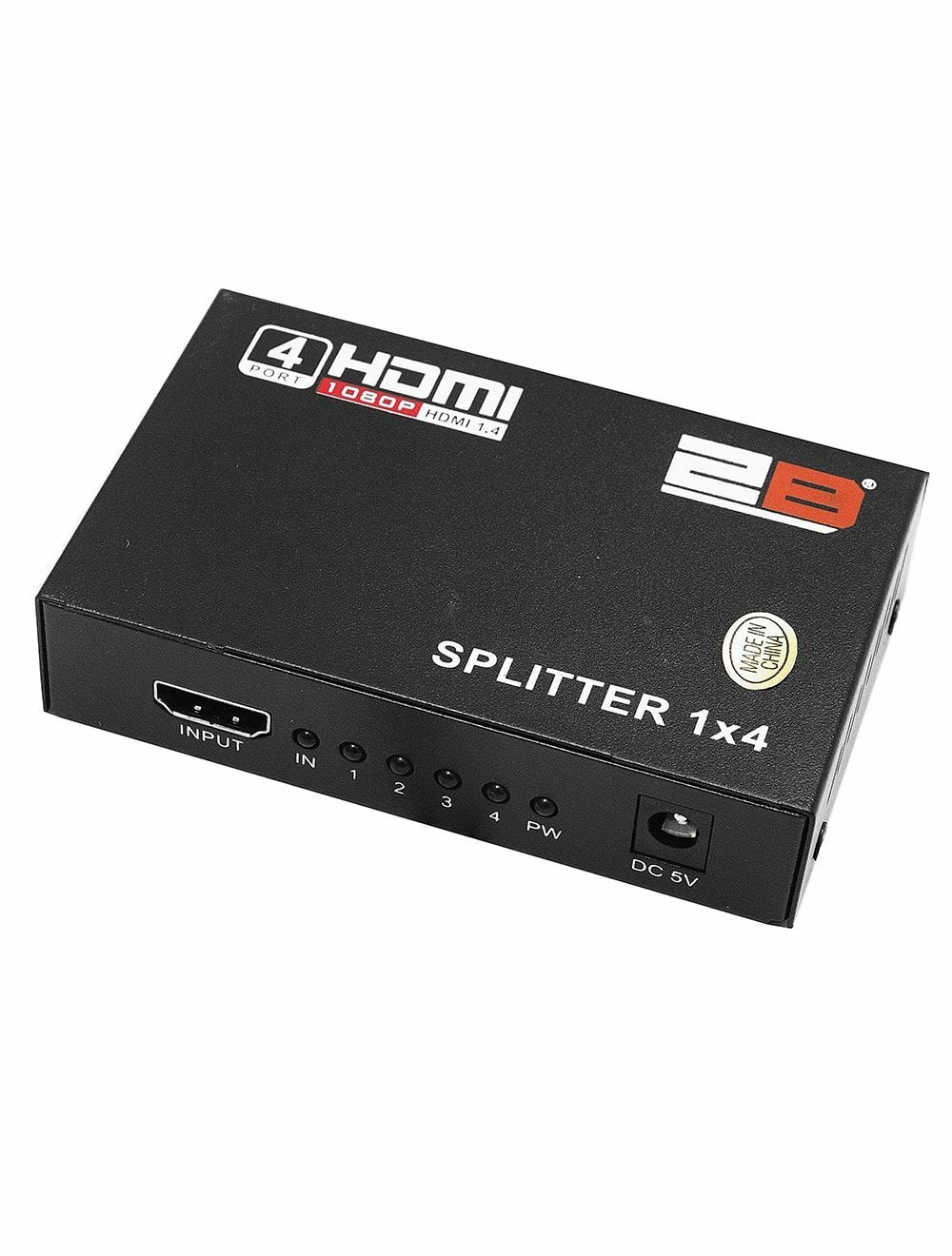 موزع HDMI من 2B CV666 مع كابل طاقة واكتشاف تلقائي