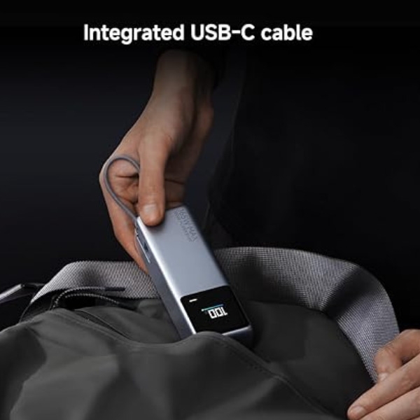 Xiaomi 165W Power Bank 10000mAh (Integrated Cable) - Gray – Ultra-Fast Charging, Compact-dokantech