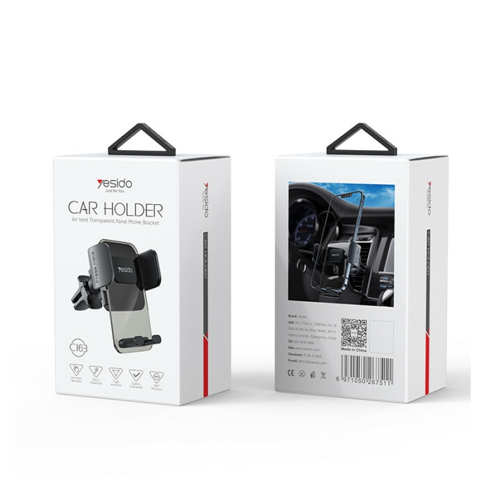 C163 Hot Selling Air Vent Phone Holder | Transparent Air Vent Mobile Phone Holder for Car