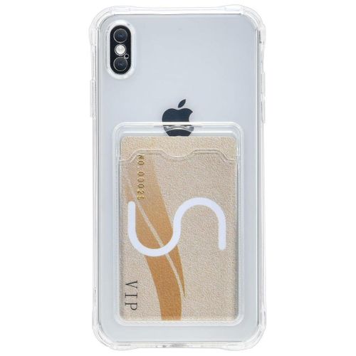 Wallet Phone Case Slim Fit Card Slot Transparent Case Protective Soft Shockproof Case with Card Holder For Iphone XXs