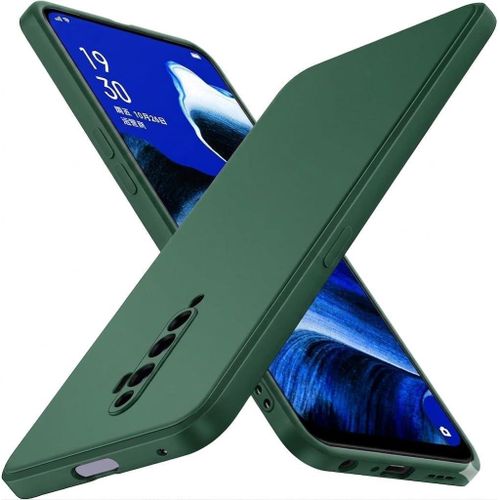 Black matte pod for Oppo Reno2 Z/Oppo Reno 2Z/Oppo Reno2 F/Oppo Reno 2F with camera protection, ultra-thin and shock-resistant protective cover made of soft, elastic, anti-scratched thermal silicone