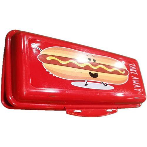 Take away food lunch box red made in Spain...