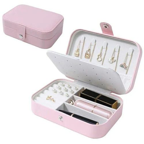 Multi-colored portable jewelry organizer box