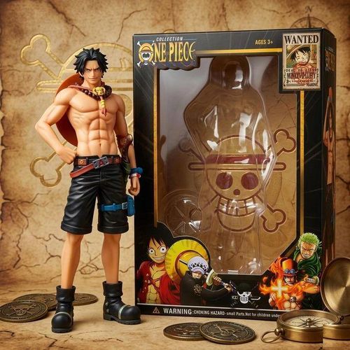 One Piece Portgas D Ace Collectible Action Figure High Quality Anime Character Model with Detailed Design Durable PVC Figurine for Fans & Collectors Perfect Gift for Kids & Anime Enthusiasts