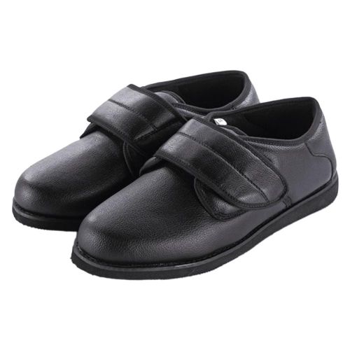 Medical boots for diabetic feet, comfortable for swollen feet, wide orthopedic shoe with EVA sole, black, size 37