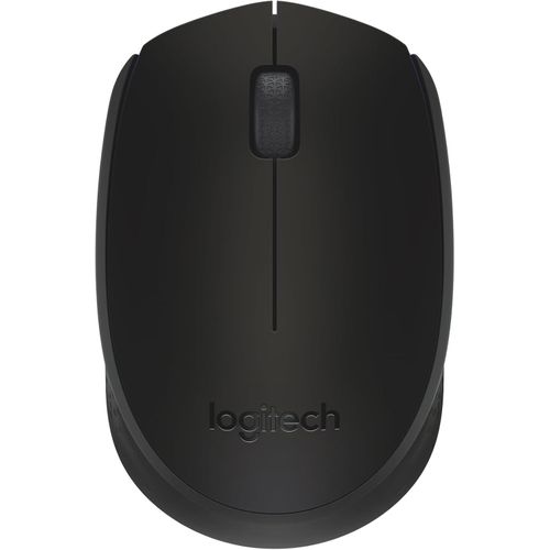 Wireless Mouse for PC, Laptop, 2.4 GHz with USB Mini Receiver, Optical Tracking, 12-Months Battery Life, Ambidextrous - Black