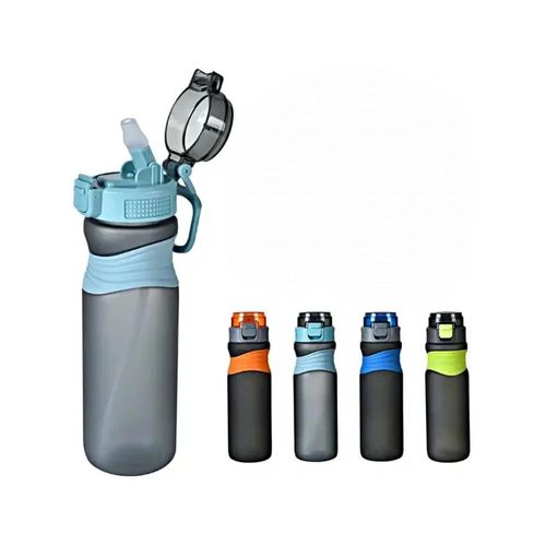 Sports Water Bottle 700 ml, Multicolor, Leakproof, with Flip Lid, Convenient Carrying Strap
