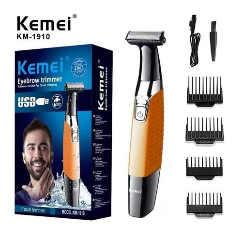 Kemei- 1910 Washable Double Sided Double Blade Shaver Set Hybrid Rechargeable stainless hair shaver zero blade Kemei- KM-1910