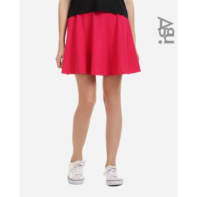 Buy Agu Solid Mini Skirt - Fuchsia in Egypt