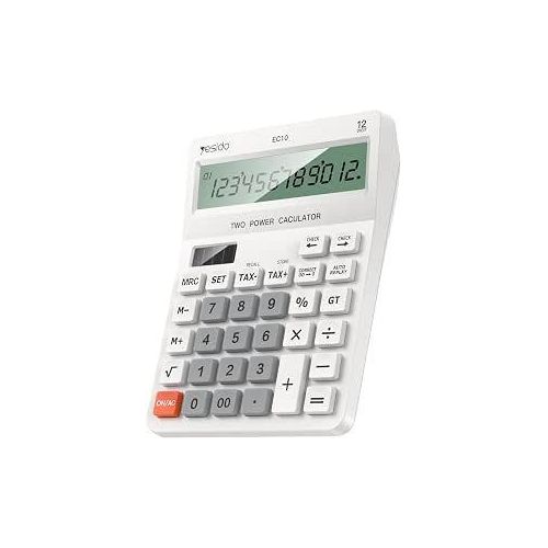 EC10 Dual Power Source LCD Display Desk Calculator