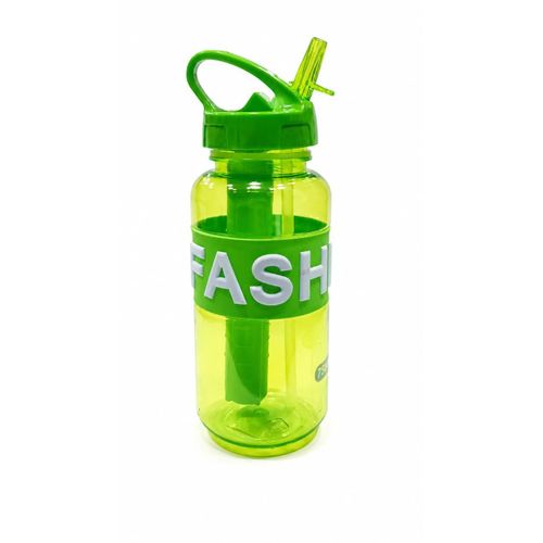 Sports Water Bottle with Ice Cooling Tube and Straw – 700ml (Green)