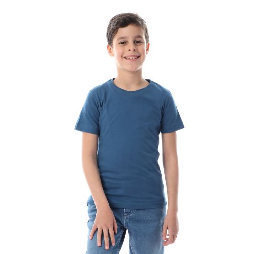 Kubo Boys Solid Basic T-Shirt - Petroleum Blue