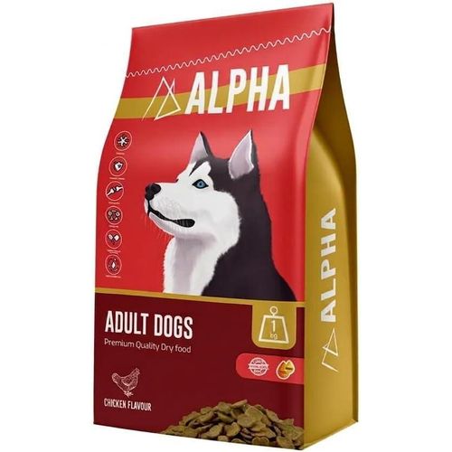 Adult Dogs Dry Food Chicken Flavour 1 kg - Premium Complete Nutrition Pet Food for All Dog Breeds, High Protein Formula (26%), Wheat & Soy Free with Omega 3 & 6 for Healthy Coat