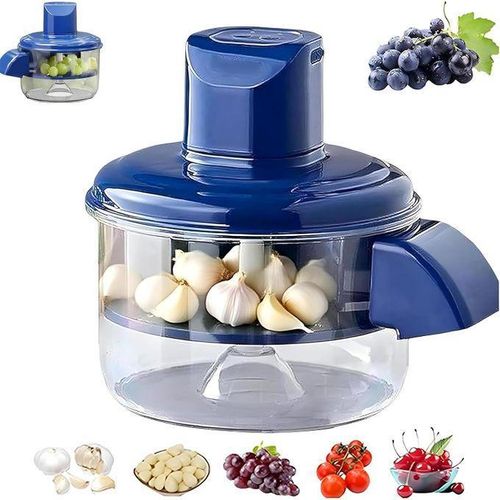 Automatic Grape Peeler Machine, Electric Garlic & Cherry Tomato Peeler Skin Remover Tool for Small Fruits, Effortless Peeling for Home Kitchen (Blue-1PC)