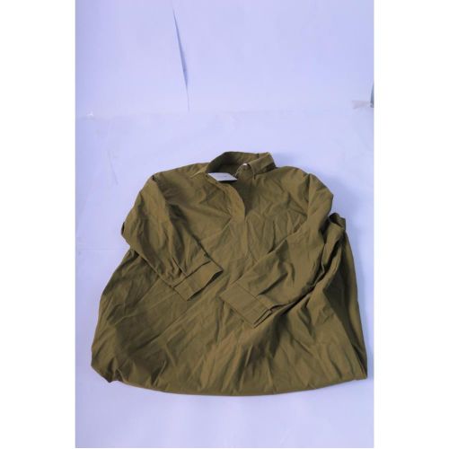 Loose Long Sleeve Solid Color Loose Dress-OLIVE XXL XXL
