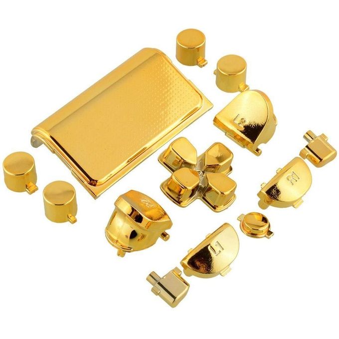 Chrome Gold Buttons For Ps4 Controller