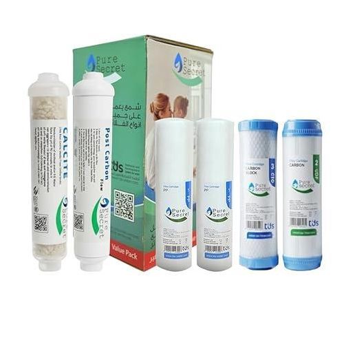 Pure Secret 4-Stage Water Filter Set with Boost and Calcite Value Pack