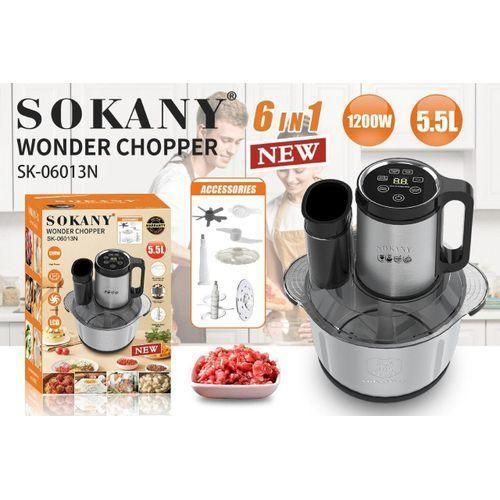 SK-06013N Stainless Steel Chopper 6in1 5.5L 1000W