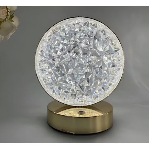 Nightstand Lamp - Cordless Adjustable LED Reading Light with Touch Control, Moon Design, Stepless Dimming, Eye-Friendly Bedside Lighting for Relaxation