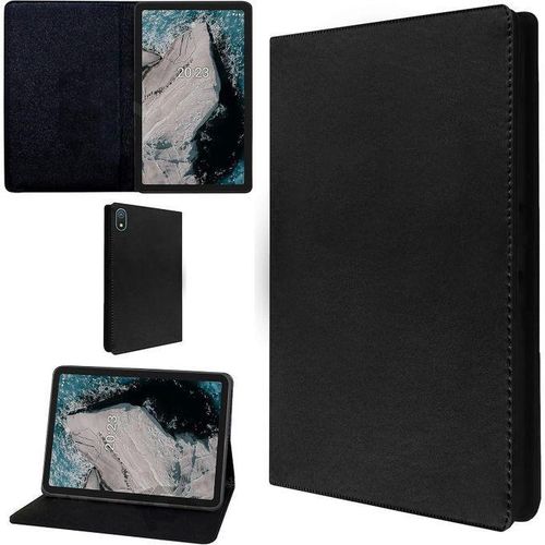 Soft TPU Leather Case with Kickstand for Nokia T20 Tab 10.36 inch - (Black)