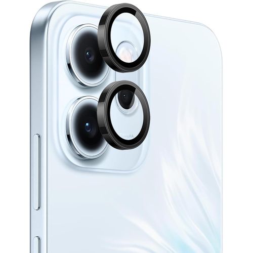 Camera Lens Protector for OPPO Reno 14F / OPPO Reno14 FS Accessories, 9H Tempered Glass Metal Individual Ring Camera Cover Screen Protector, Case Friendly, Anti Scratch (Black)