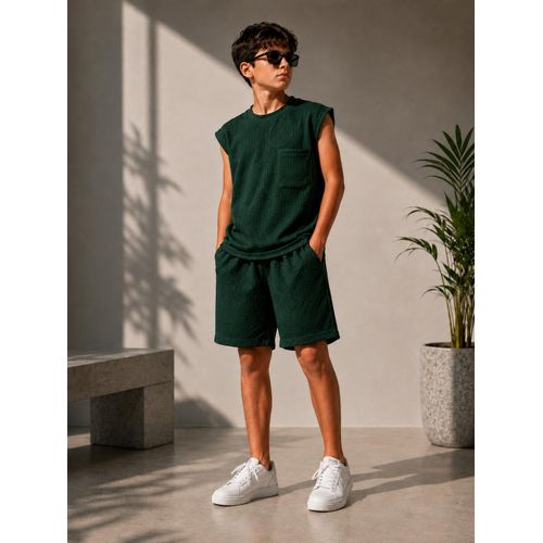 Premium Waffle Summer Set - Dark Green