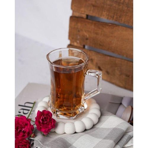 3-Piece Clear Glass Tea Cups Set – Elegant Modern Design