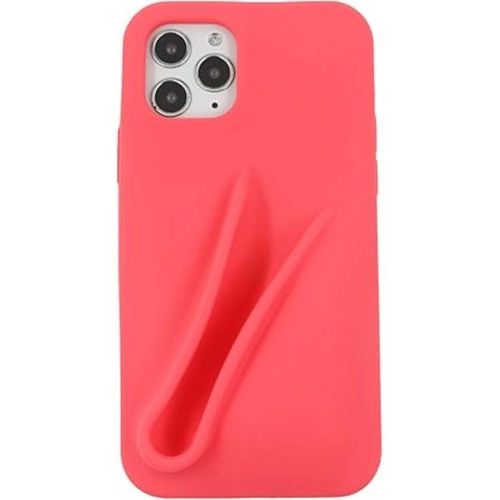 Soft-touch silicone mobile phone case for iPhone 11 Pro, simple matte design, shockproof and fingerprint-resistant cover (red)