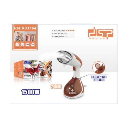 مكواة بخار محمولة باليد مع بخاخ بتصميم مضاد للتنقيط أداة ضغط مدمجة للملابس KD1164 1500W