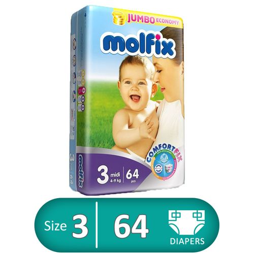 Diapers - Size 3 - 64 Pcs - (405)