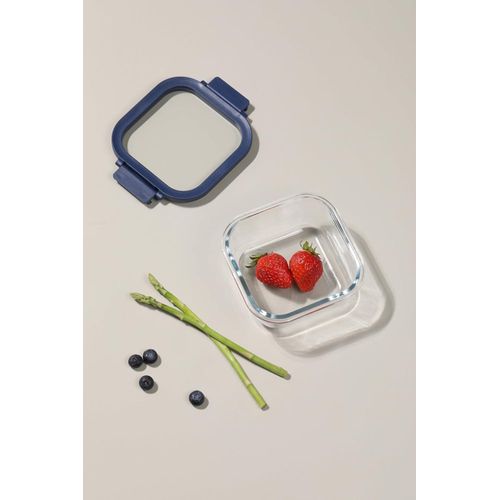Comodo Borosilicate Glass Storage Containers - Heat-Resistant and Durable with Lid, Microwave, Oven Safe, 800 ml Square