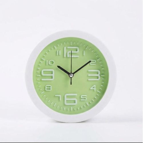 Alarm Clocks Round White Border Alarm Clock for Students Gifts Birthday Home Decoration Ornaments Clock for Bedroom ,L540