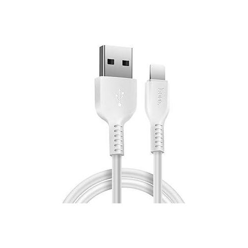 Hoco X20 - Flash Charging Cable (2A - 2M), USB-A To Lightning Plug, Compatible With Apple iPhone iPad Airpods - White