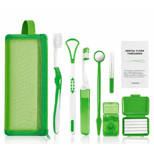 Orthodontic Care Kit with Dental Floss Threaders and Mouth Care Tools