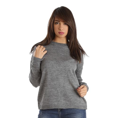 Strassed Shoulder Pullover - Grey - (999)