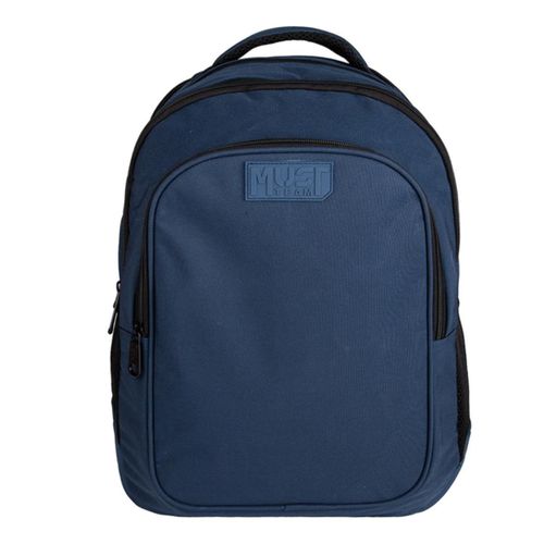 Backpack with 4 zippers Monochrome DARK BLUE