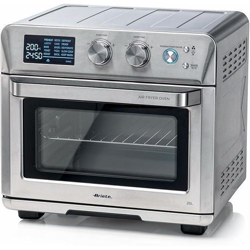 Airy Fryer 2-In-1, 25L Toaster Oven + 7L Air Fryer, Oven Toaster Grill With Large Capacity, Rotisserie Function, Silver