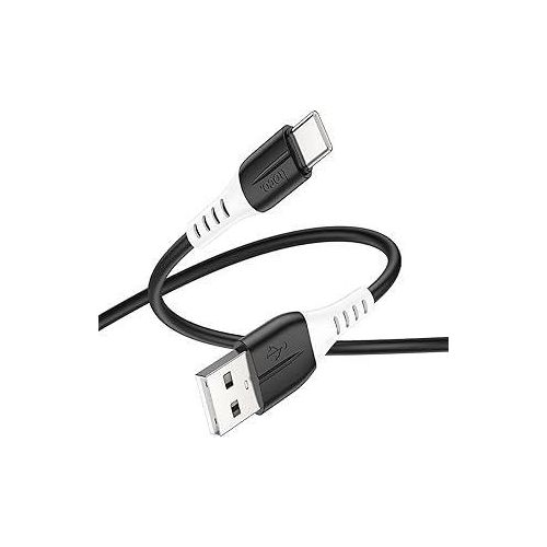 Hoco X82 - Silicone Charging And Data Transmittion Cable 24A - 1M USB-C Plug Compatible With Samsung Huawei Xiaomi Oppo - Black